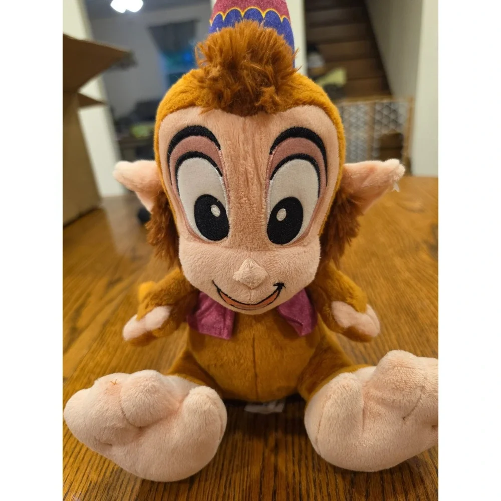 Disney Parks Exclusive Aladdin Monkey Abu Big Feet Plush Stuffed Animal